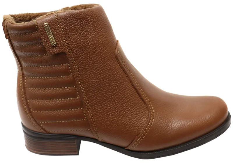 Ankle boots with padded vibes-Pegada Dulce Womens Comfortable Brazilian Leather Ankle Boots