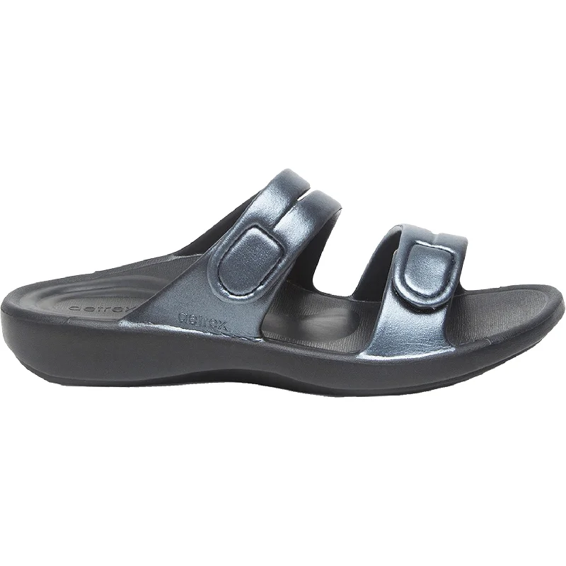 Sandals with stylish soles-Women's Aetrex Janey Sport Pewter EVA