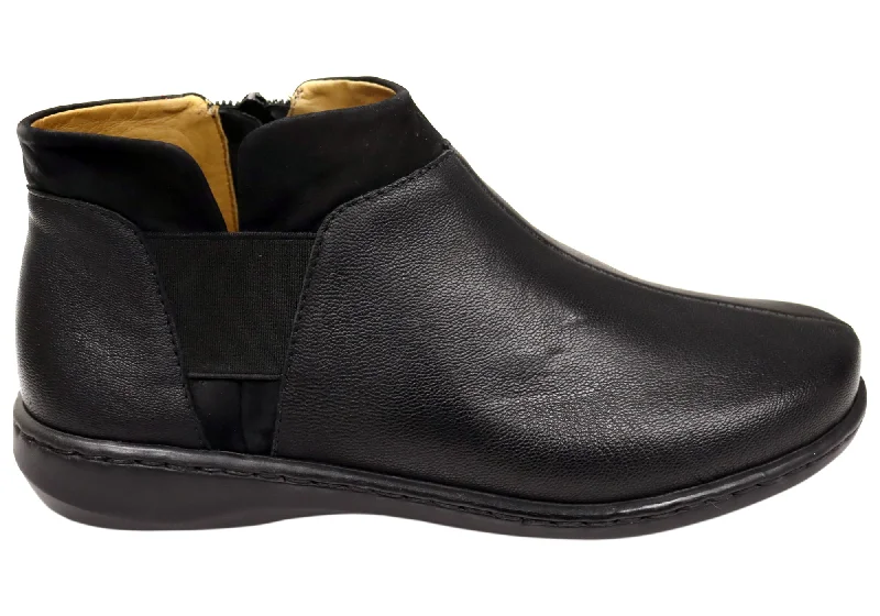 Ankle boots for daily vibes-Opananken Thera Womens Comfortable Brazilian Leather Ankle Boots