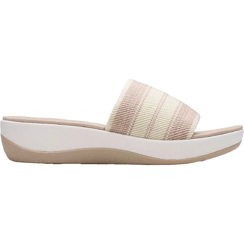 Sandals with sleek soles-Women's Clarks CS Arla Hollis Sand Combi Knit Synthetic