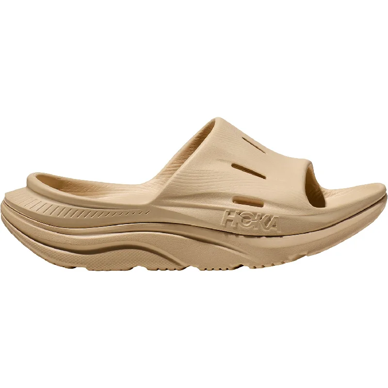 Sandals for warm trails-Unisex Hoka Ora Recovery Slide 3 Shifting Sand EVA