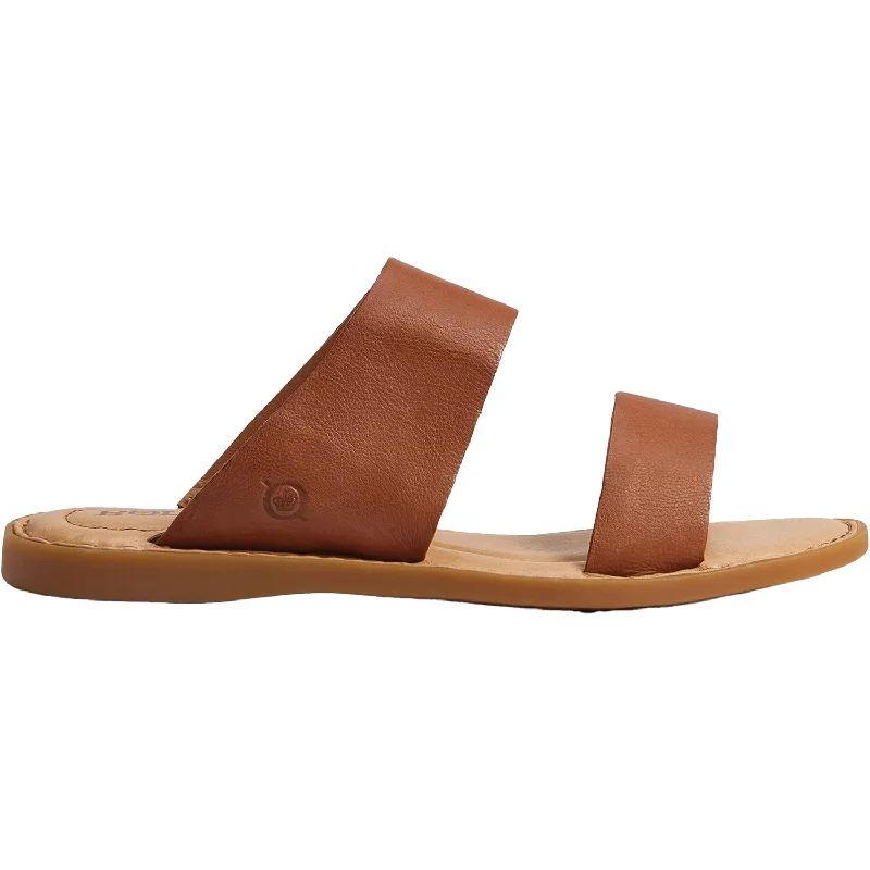 Sandals for warm heels-Women's Born Inslo Slide Sandal Cuoio Brown