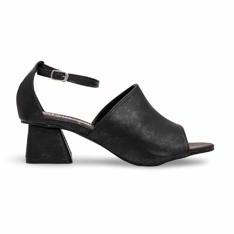 Sandals with sleek comfort-Black Formal Women Sandal FR5363