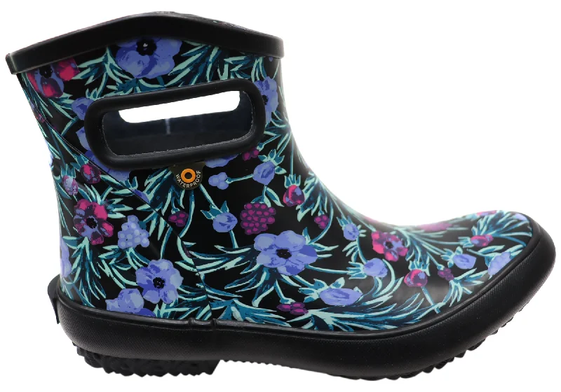 Ankle boots for chic vibes-Bogs Womens Patch Ankle Boot Floral General Purpose Gumboots