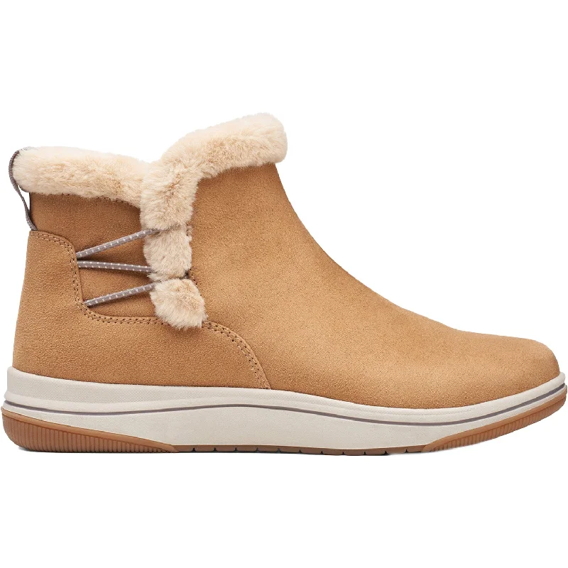 Booties for trail peaceWomen's Clarks CS Breeze Fur Tan Nubuck