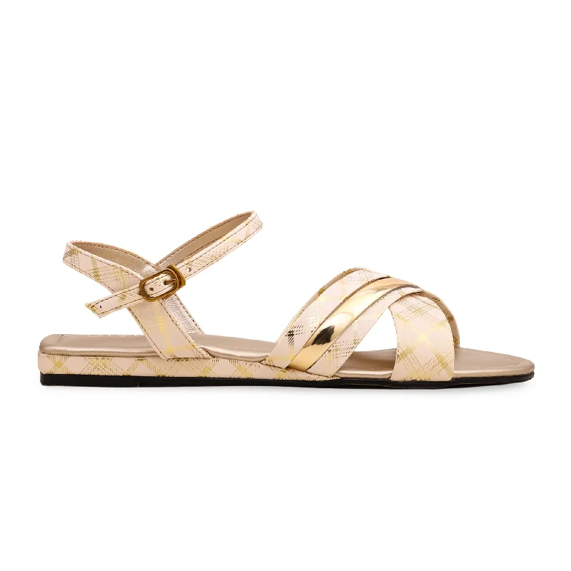 Sandals for daily heels-Golden Formal Sandal FR5249