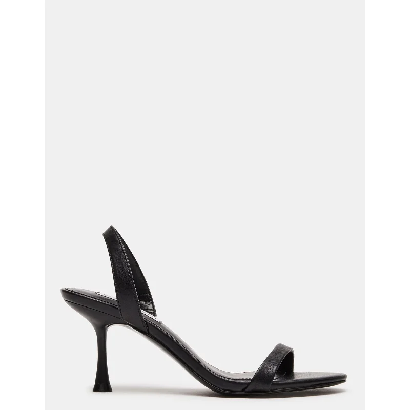 Heeled sandals light green-Elma Black Leather