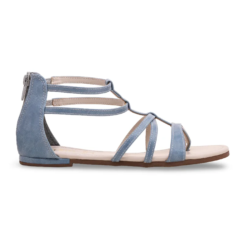 Sandals for rugged soles-Blue Formal Sandal FR5259