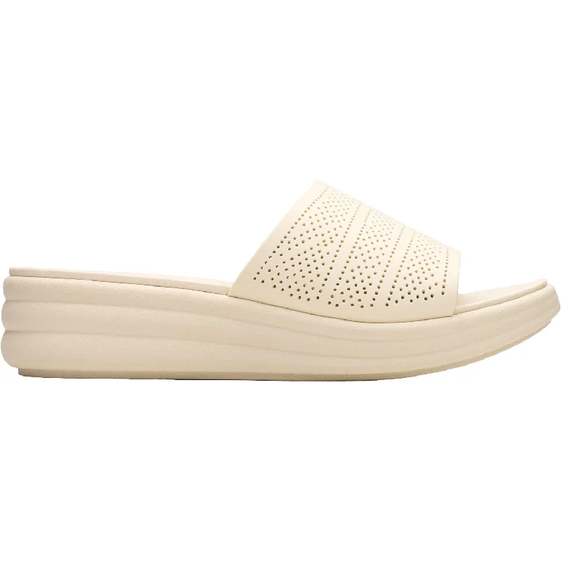 Sandals with durable comfort-Women's Clarks Drift Twist Cream Synthetic