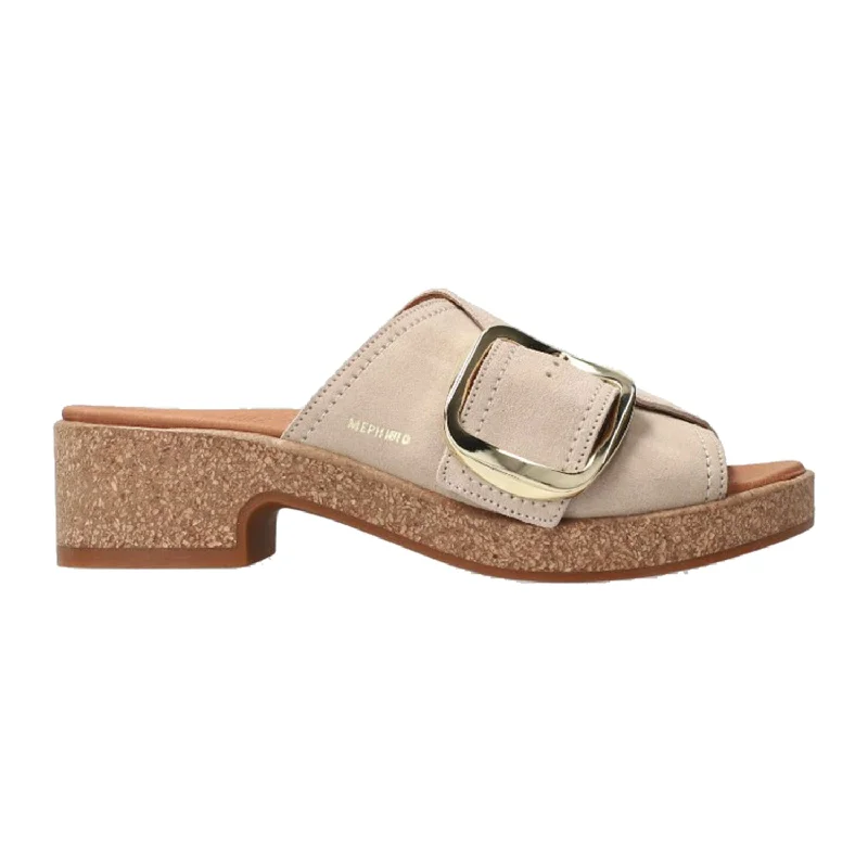 Sandals with durable soles-Women's Mephisto Foline Light Sand