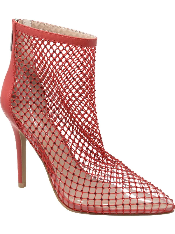 Heeled sandals bold red-Pursue Womens Mesh Stilettos Dress Heels