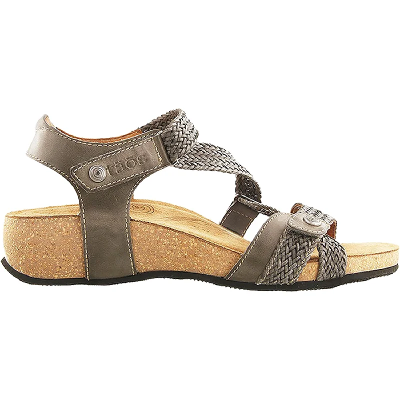 Sandals with slip-on heels-Women's Taos Trulie Dark Grey Leather