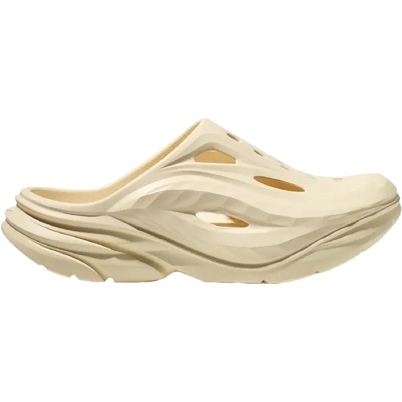 Sandals for wet soles-Unisex Hoka Ora Recovery Mule Vanilla/Vanilla Synthetic