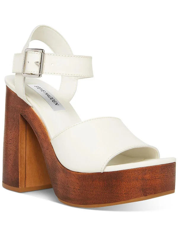 Heeled sandals for casual events-Kye Womens Leather Platform Block Heels