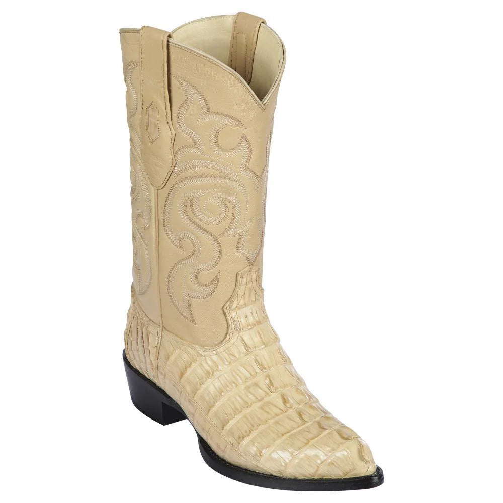 Cowboy boots with durable rubber outsoleLos Altos 990111 Men's Oryx Genuine Caiman Tail J Toe Cowboy Boots