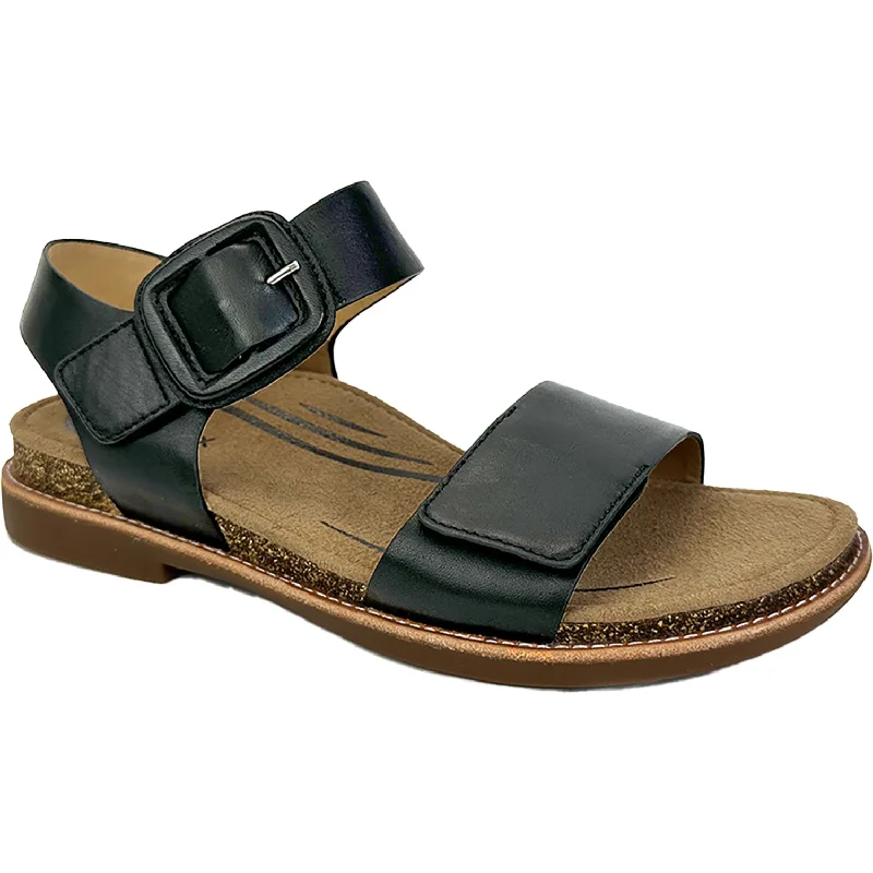 Sandals with vibrant soles-Women's Aetrex Claire Black Leather