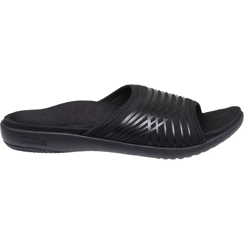 Sandals with slip-on heels-Men's Spenco Thrust Black Synthetic