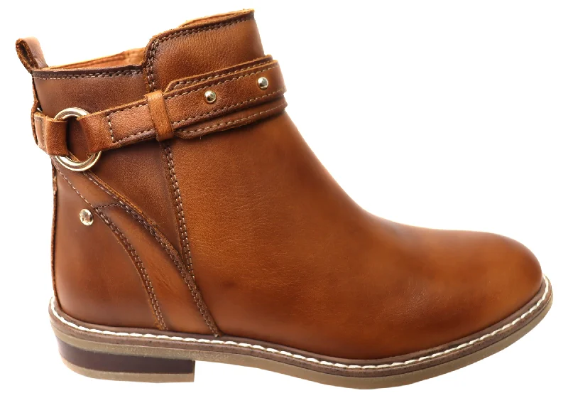 Ankle boots for daily style-Pikolinos Womens Aldaya W8J-8571 Comfortable Leather Ankle Boots