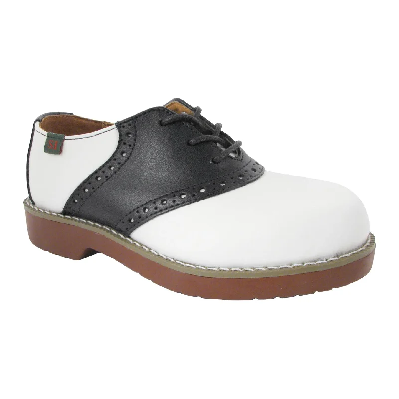 Varsity Saddle - Black/White - Women's