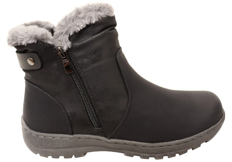 Ankle boots for winter style-CC Resorts Ginger Womens Comfortable Ankle Boots