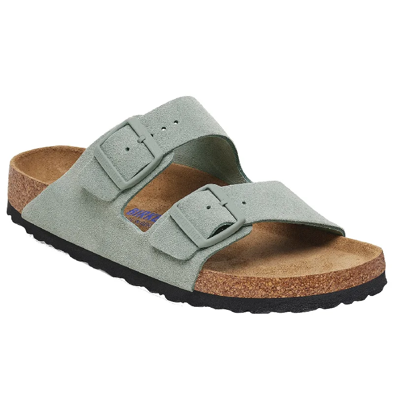 Sandals with sleek heels-Women's Birkenstock Arizona SFB Sage Suede