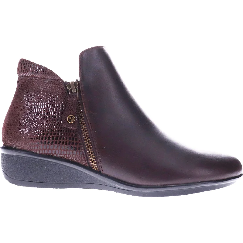 Booties for foot blissWomen's Revere Damascus Espresso Lizard Leather