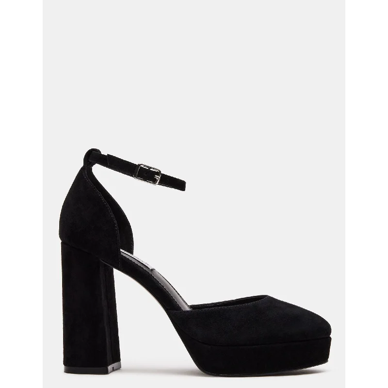 Heeled sandals for summer dates-TRUTH BLACK SUEDE