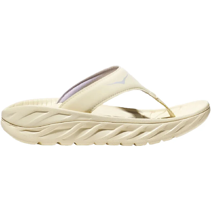 Sandals for sunny heels-Women's Hoka Ora Recovery Flip Vanilla/Lunar Rock Fabric