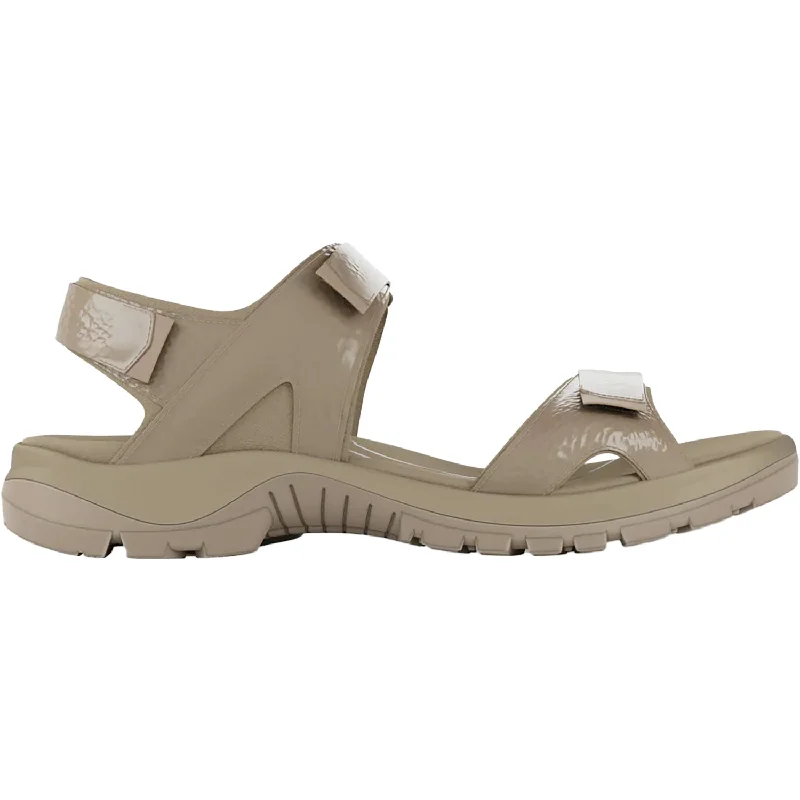 Sandals for hot weather-Women's Ecco Yucatan 2.0 3s Nude Crinkle Patent