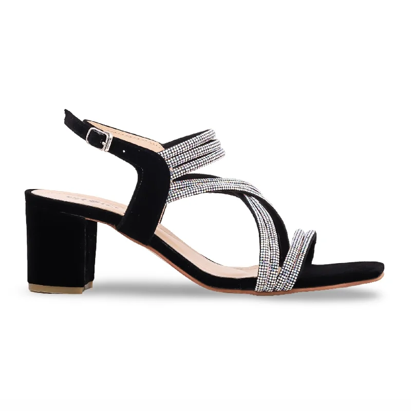 Sandals for daily soles-Black Fancy Sandal FN5586