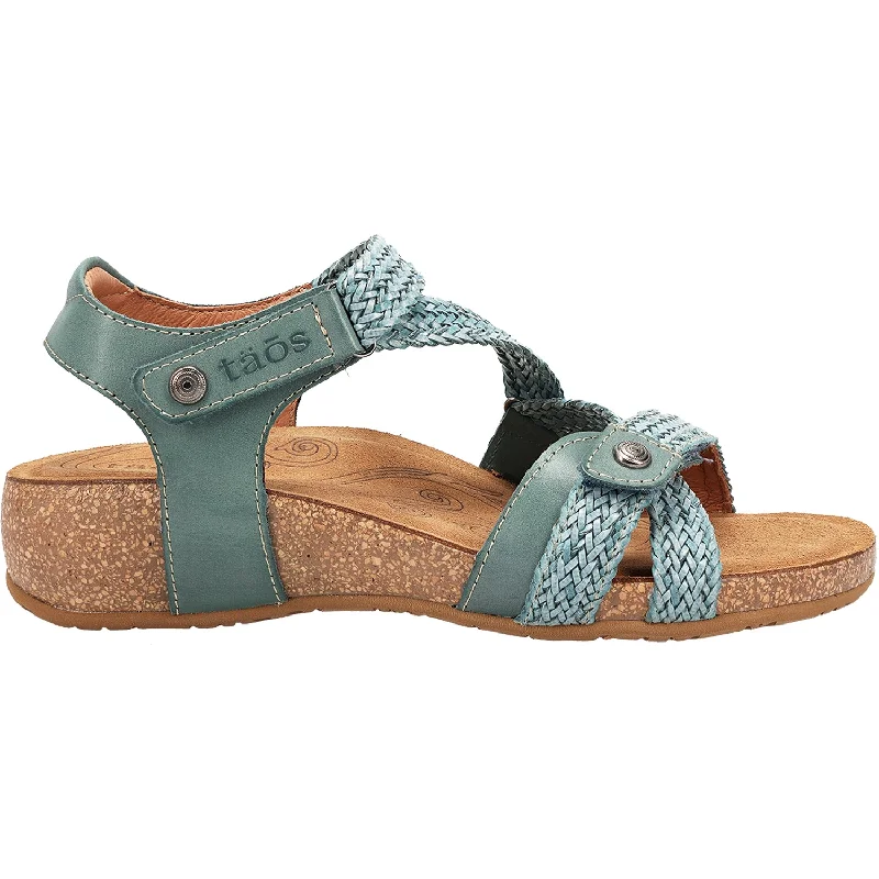 Sandals for wet trails-Women's Taos Trulie Lake Blue Leather