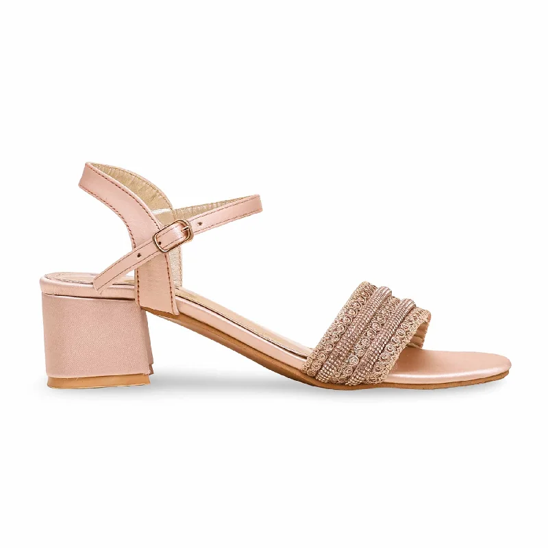 Sandals with durable comfort-Peach Fancy Sandal FN6013