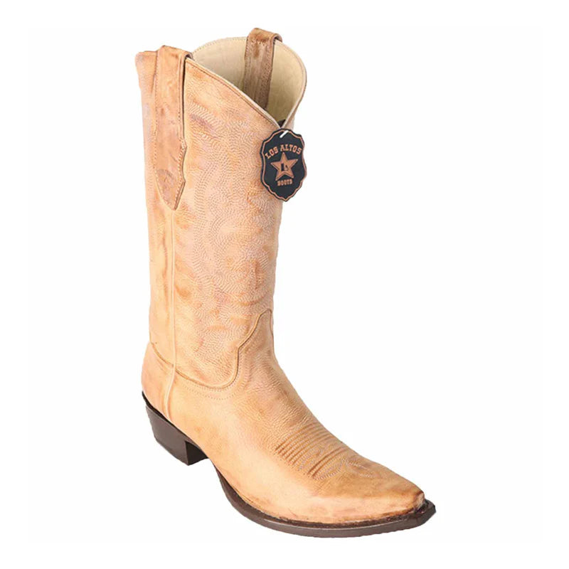 Cowboy boots for dusty ranch workLos Altos 943651 Men's Honey Genuine Vintage Snip Toe Cowboy Boots