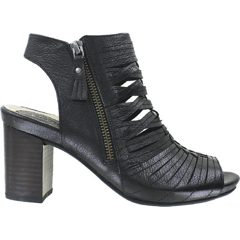 Sandals with chic heels-Women's Earthies Siena Black Leather