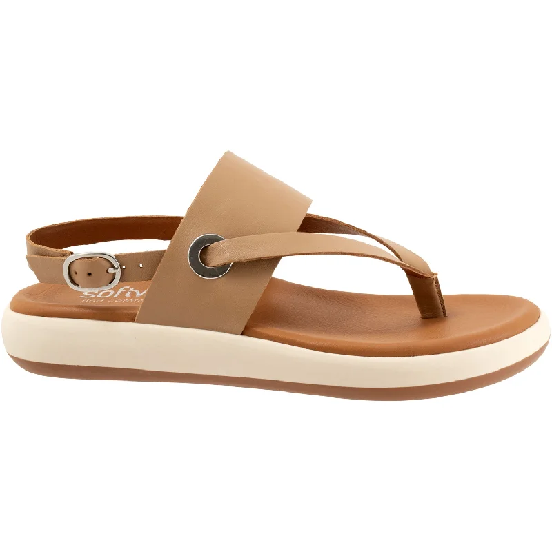 Sandals for casual soles-Women's Soft Walk Joliet Beige Leather