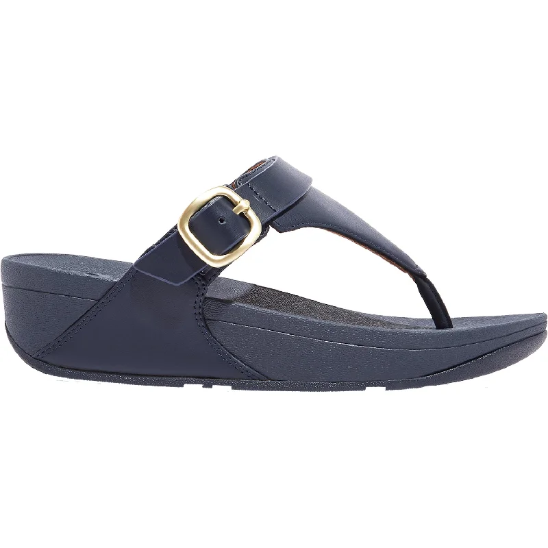 Sandals for outdoor soles-Women's FitFlop Lulu Midnight Navy Leather