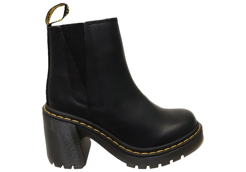 Ankle boots with ankle studs-Dr Martens Womens Spence Chelsea Leather Comfortable Ankle Boots