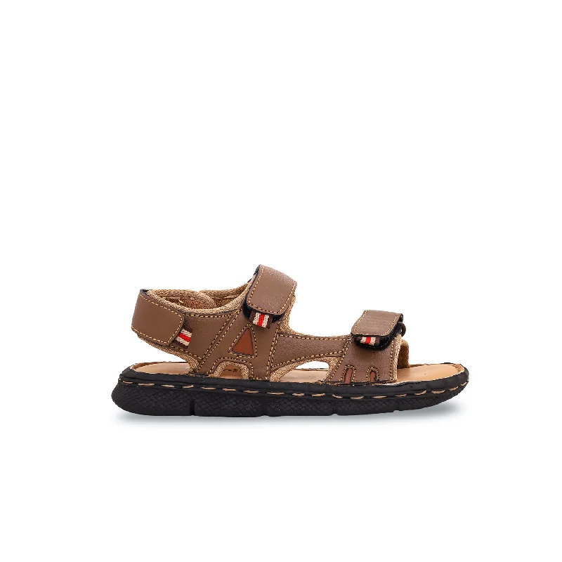 Sandals with plush heels-Boys Mustard Formal Sandal KD9691