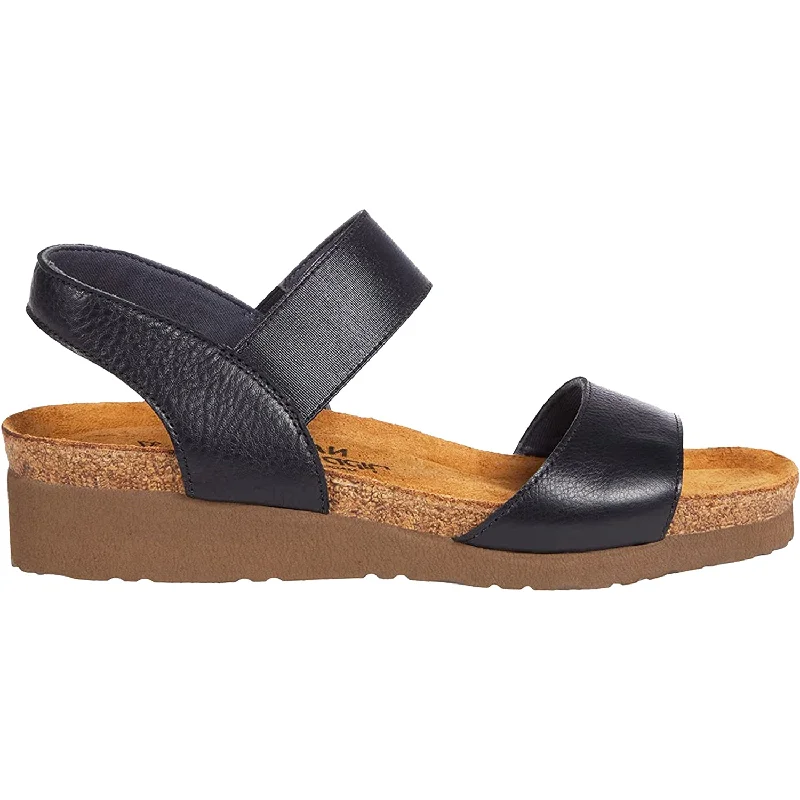 Sandals with trendy heels-Women's Naot Emily Soft Black Leather