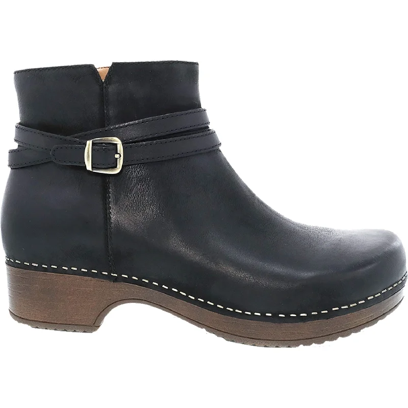 Booties for cozy nightsWomen's Dansko Brook Black Burnished Nubuck