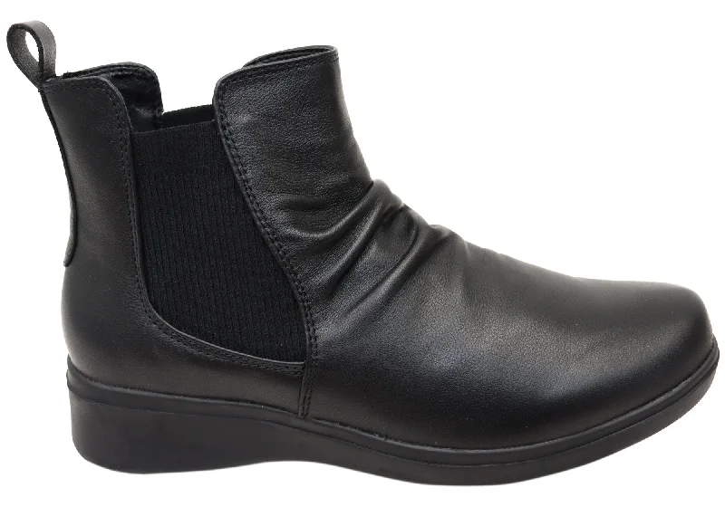 Ankle boots for tough wear-Hush Puppies The Boot Womens Comfortable Leather Ankle Boots