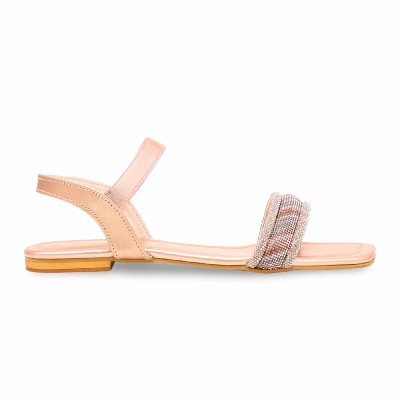 Sandals for casual comfort-Peach Fancy Sandal FN6001