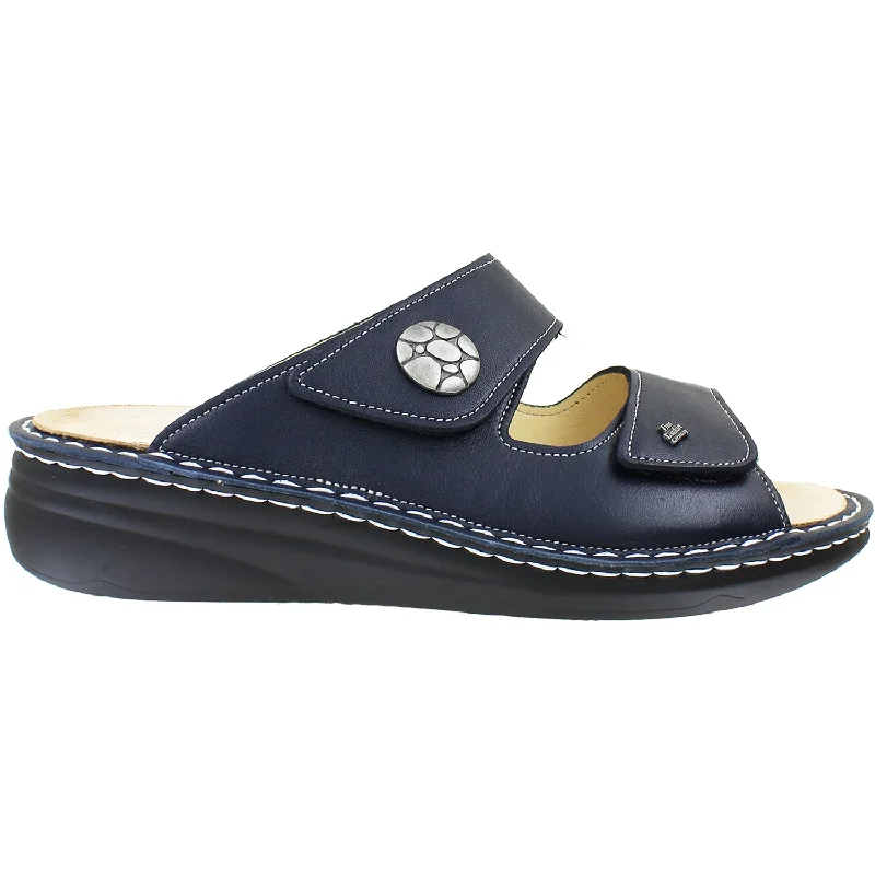 Sandals for summer hikes-Women's Finn Comfort Moorea Finn Mellow Atlantic Leather