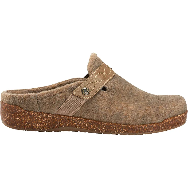 Slippers with skid-proof solesWomen's Earth Janet Oatmeal Felt