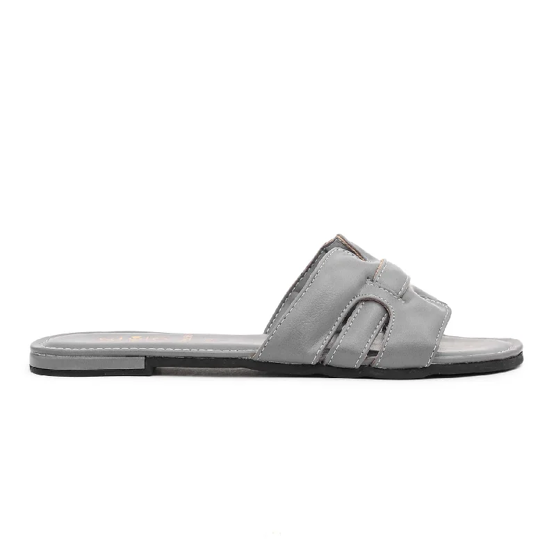 Sandals for daily comfort-Grey Formal Sandal FR8056