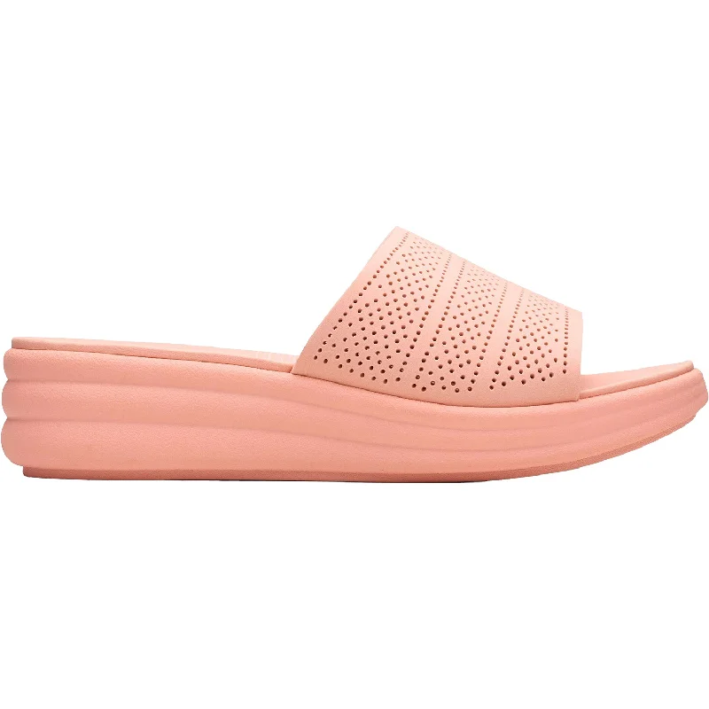 Sandals for sunny heels-Women's Clarks Drift Twist Peach Synthetic