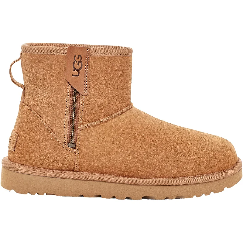 Booties with plush comfortWomen's UGG Classic Mini Bailey Zip Chestnut