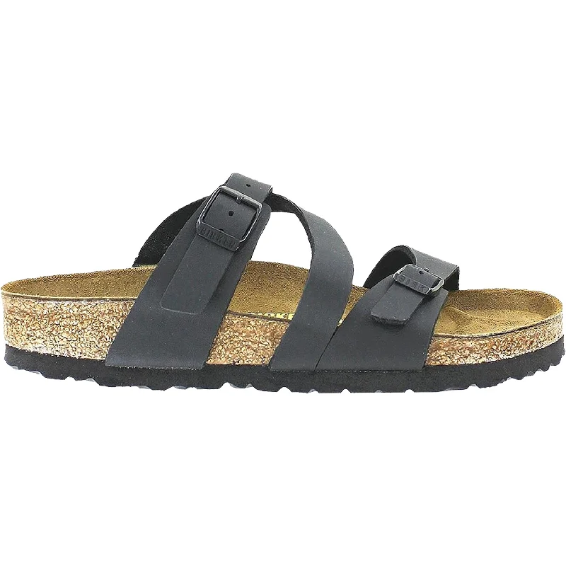 Sandals with slip-on comfort-Women's Birkenstock Salina Black Birko Flor