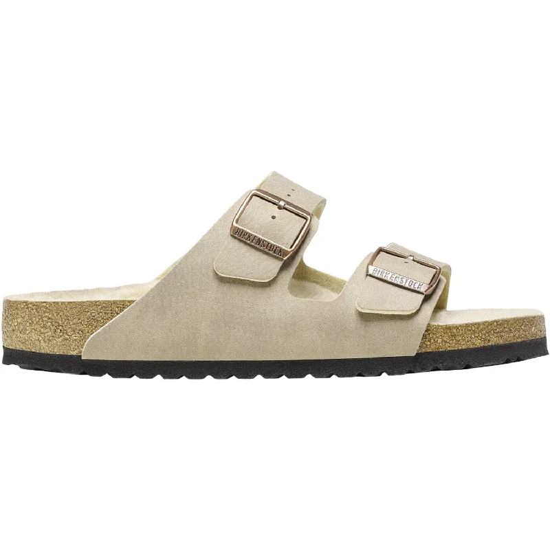 Sandals with vibrant heels-Women's Birkenstock Arizona Shearling Desert Grey Wool