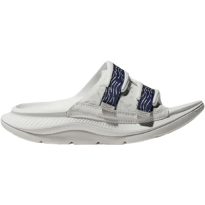 Sandals for outdoor comfort-Unisex Hoka Ora Luxe White/Bellwether Blue